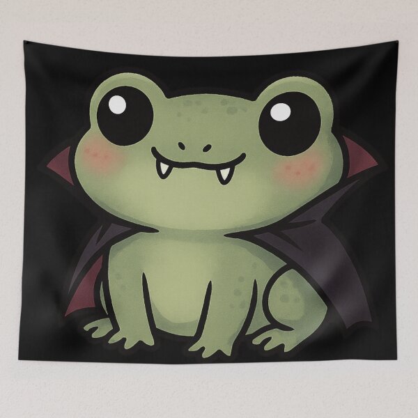 Item preview, Cute Vampire Frog – Gothic Kawaii Bat Frog Art designed and sold by Mouraludia.