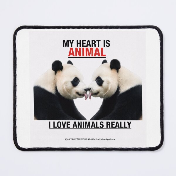 Item preview, PANDA BEARS KISS 8K 1 designed and sold by ANIMALS IN LOVE - T- SHIRTS - Zoomagic Puzzle.