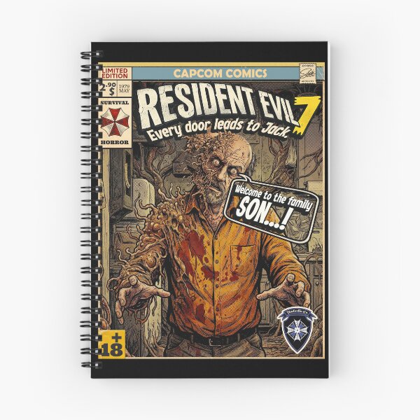 Item preview, Resident Evil 7 Jack Baker Comic Book Cover Retro Gaming Art  designed and sold by Back2Collage.