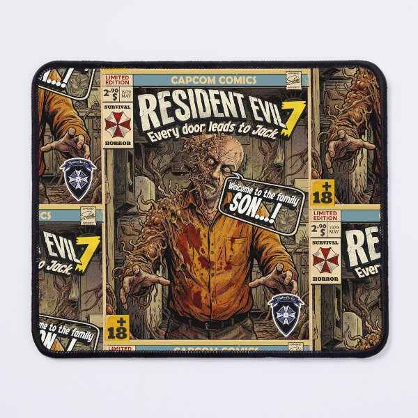 Item preview, Resident Evil 7 Jack Baker Comic Book Cover Retro Gaming Art designed and sold by Back2Collage.