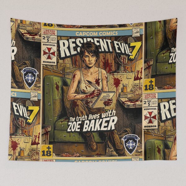 Item preview, Resident Evil 7 Zoe Baker Comic Book Cover Retro Gaming Art  designed and sold by Back2Collage.
