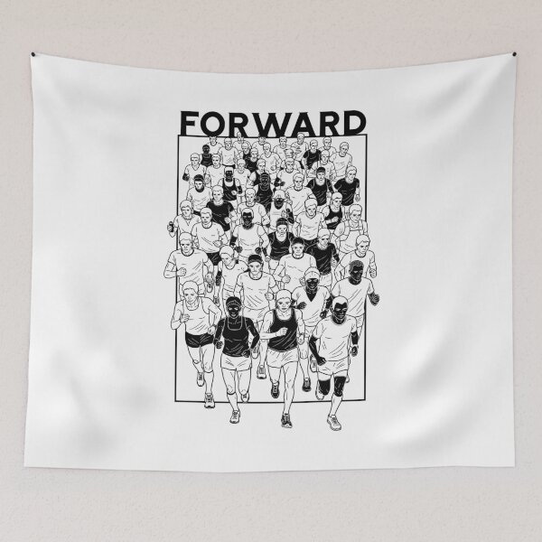 Item preview, Marathon Runner Forward Run Marathons Funny Running Crowd designed and sold by GrandeDuc.