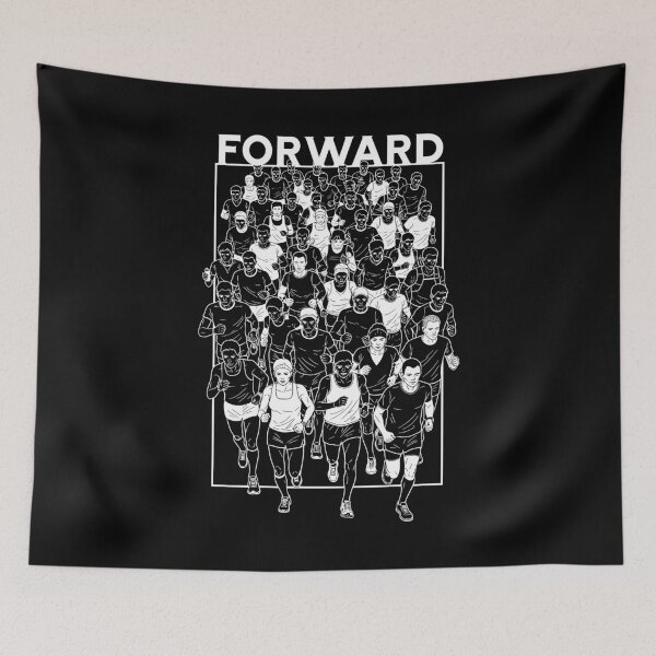 Item preview, Marathon Runner Forward Run Marathons Funny Running Crowd designed and sold by GrandeDuc.