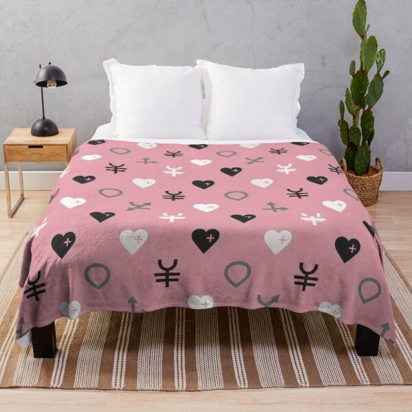 Item preview, Symbolic Pattern Design with Hearts, Gender Icons, and Location Pins on Pink Background designed and sold by SplashTastic.