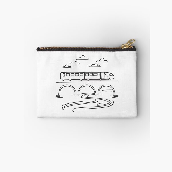 Item preview, A long train crossing a small bridge over a stream designed and sold by rasagamastore.
