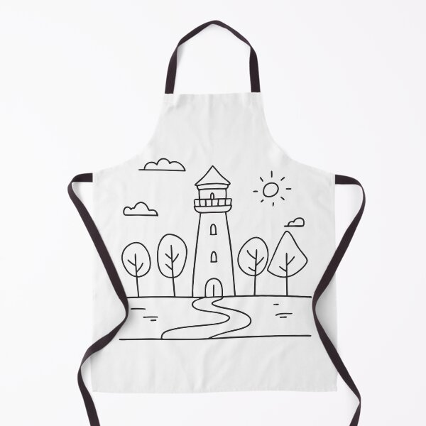 Item preview, A tower beside a winding path through the trees designed and sold by rasagamastore.