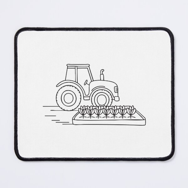Item preview, A tractor parked near a vegetable patch designed and sold by rasagamastore.