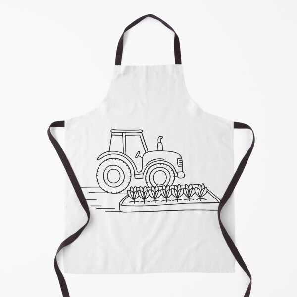 Item preview, A tractor parked near a vegetable patch designed and sold by rasagamastore.