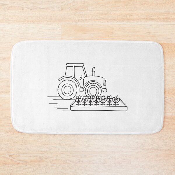 Item preview, A tractor parked near a vegetable patch designed and sold by rasagamastore.