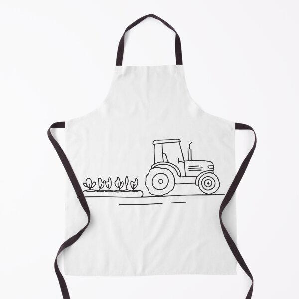 Item preview, A tractor parked next to a vegetable patch designed and sold by rasagamastore.