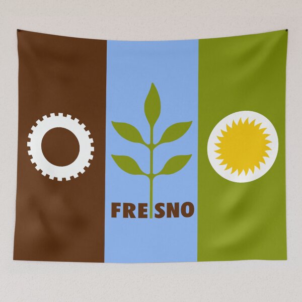 Artikelvorschau, Fresno-Flagge entworfen und verkauft von rheyes.