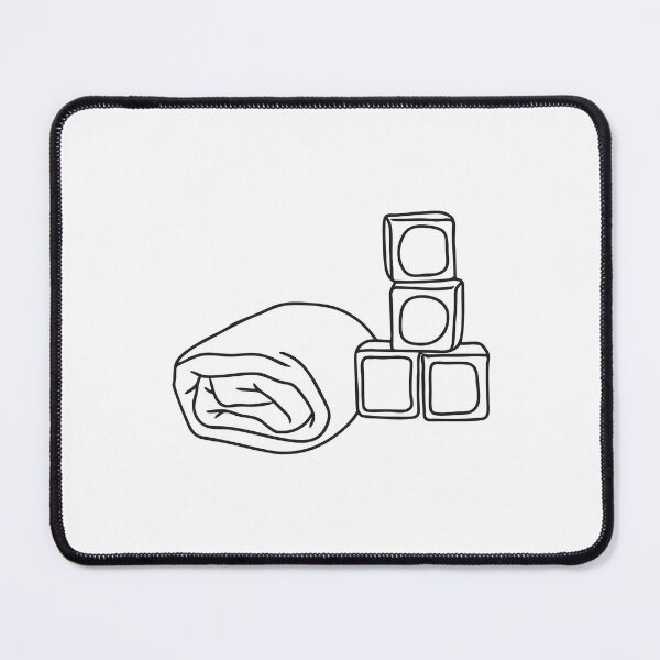 Item preview, A stacked toy blocks beside a crumpled blanket designed and sold by rasagamastore.
