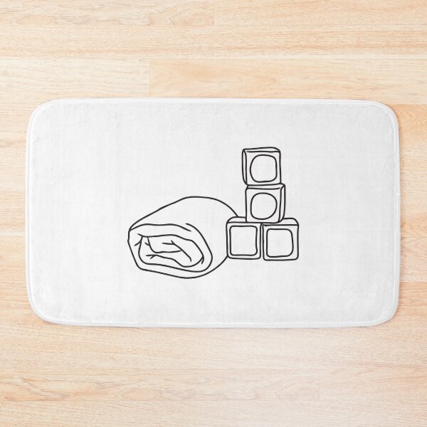 Item preview, A stacked toy blocks beside a crumpled blanket designed and sold by rasagamastore.