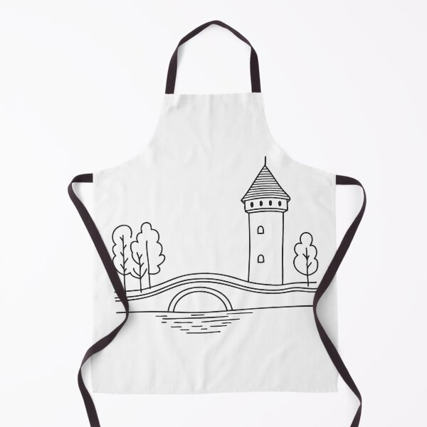 Item preview, A tower standing by a narrow stream bridge designed and sold by rasagamastore.