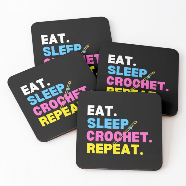 Item preview, Crochet Knitting Needlework Eat Sleep Crochet Repeat Hobby designed and sold by oglesum.