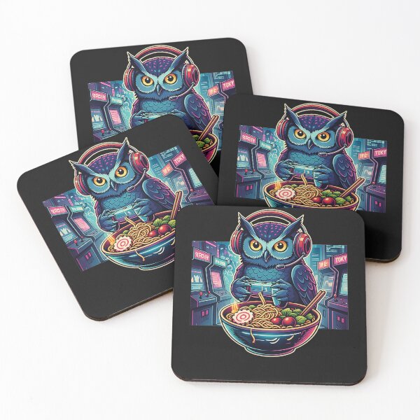 Item preview, Owl Gamer Ramen Foodie Funny designed and sold by FemmeForge.