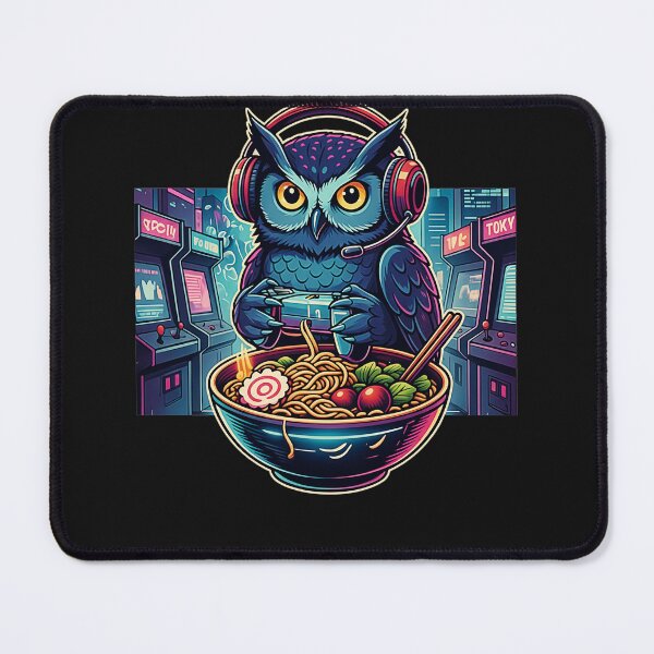 Item preview, Owl Gamer Ramen Foodie Funny designed and sold by FemmeForge.