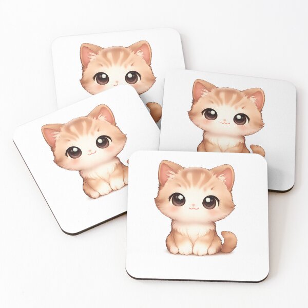 Item preview, Chibi Baby Kitten Cute Front Facing Cartoon Cat MR Zgredzio designed and sold by mr-zgredzio.