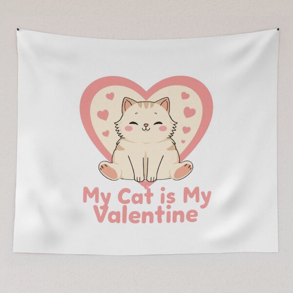 Item preview, My Cat Is My Valentine – Cute Pet Valentine Design designed and sold by VandJStore.