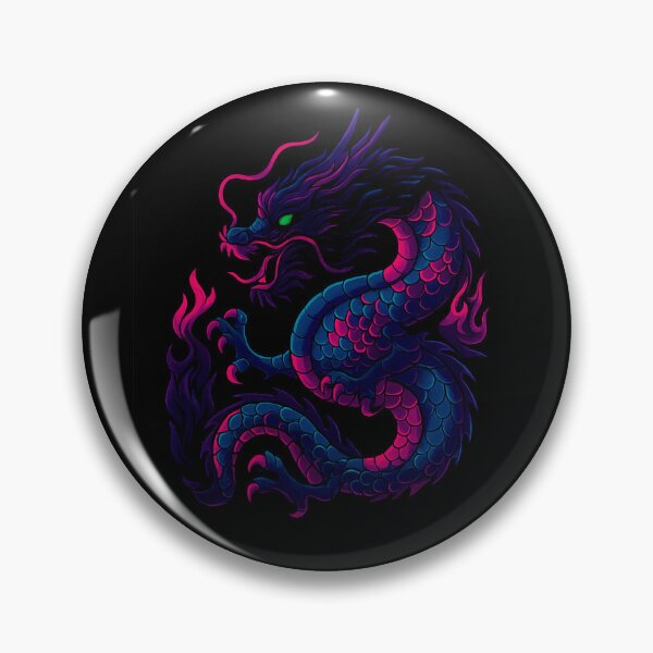 Item preview, cyberpunk dragon, like it just slithered out of a Tokyo alley in 2099. designed and sold by GNRWorks.
