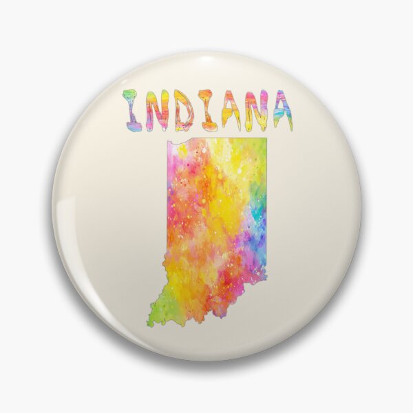 Item preview, Indiana Watercolor Map - Vibrant Artistic State Pride designed and sold by mashmosh.