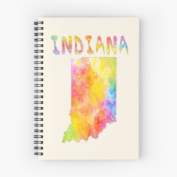 Item preview, Indiana Watercolor Map - Vibrant Artistic State Pride designed and sold by mashmosh.