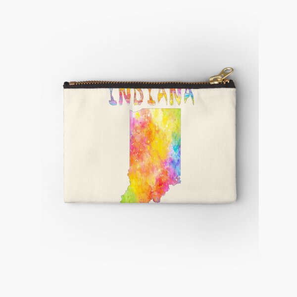 Item preview, Indiana Watercolor Map - Vibrant Artistic State Pride designed and sold by mashmosh.