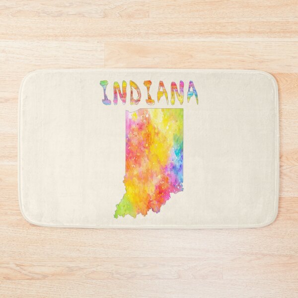 Item preview, Indiana Watercolor Map - Vibrant Artistic State Pride designed and sold by mashmosh.