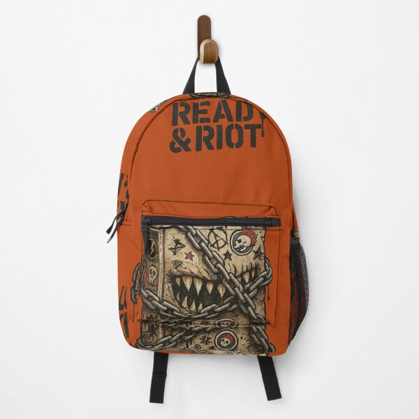 Item preview, Read & Riot – Punk Horror Book Design with Chains and Teeth designed and sold by JonelCrafts.