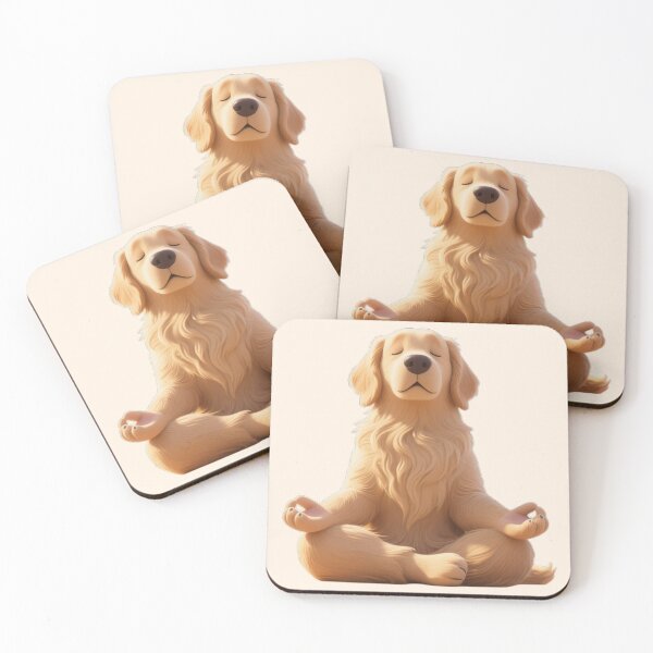 Item preview, Golden Retriever Dog Meditating In Zen Lotus Pose designed and sold by BlurBlurDesign.