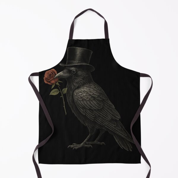 Item preview, Victorian Raven with Rose – Gothic Crow Art Illustration designed and sold by Mouraludia.