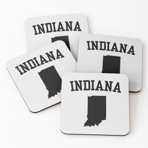 Item preview, Indiana Home - Minimalist Black State Map Silhouette designed and sold by mashmosh.