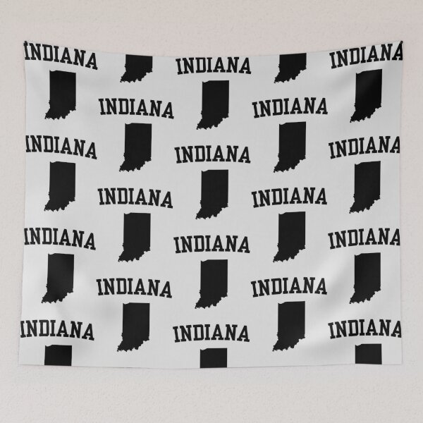 Item preview, Indiana Home - Minimalist Black State Map Silhouette designed and sold by mashmosh.