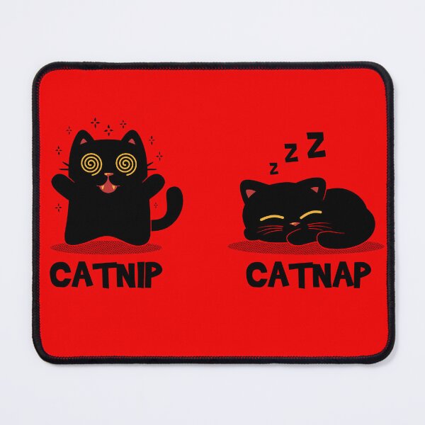 Item preview, Catnip vs Catnap | The Two Moods of a Funny Black Cat designed and sold by erion5k.