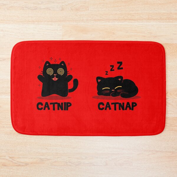 Item preview, Catnip vs Catnap | The Two Moods of a Funny Black Cat designed and sold by erion5k.
