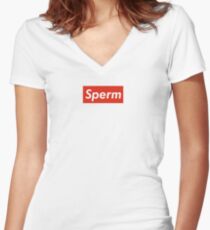 Sperm Fitted V-Neck T-Shirt
