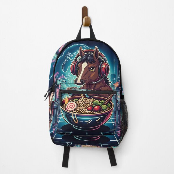 Item preview, Gamer Horse Ramen Arcade Neon designed and sold by FemmeForge.