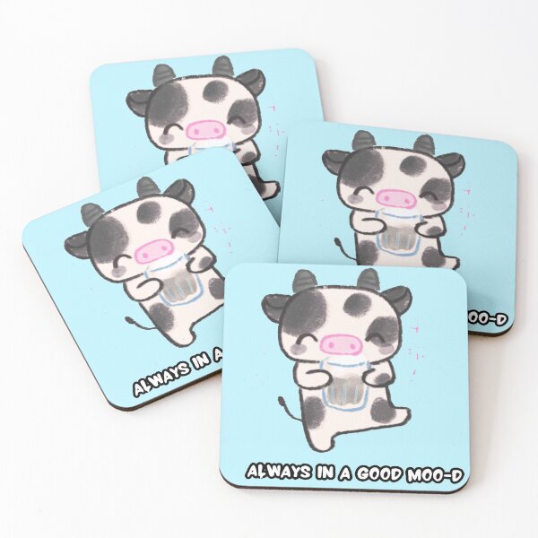 Item preview, Cute happy black and white cow designed and sold by Twinkley-tees.