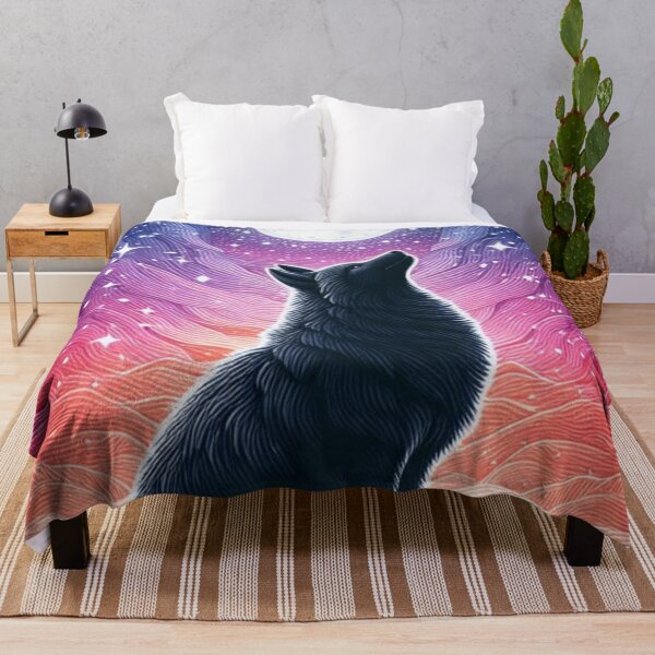 Item preview, Celestial Howling Wolf Full Moon Galaxy designed and sold by BigBlueArt.