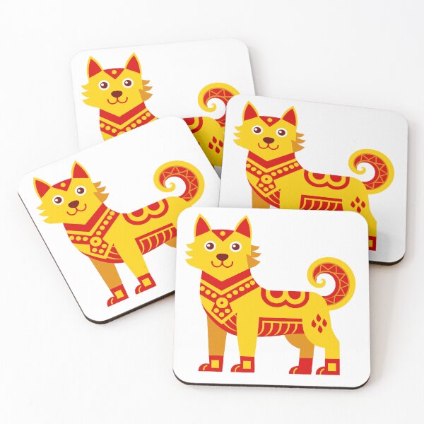 Item preview, Golden Dog Zodiac Illustration designed and sold by Jirada.
