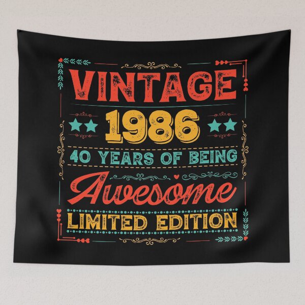 Item preview, Vintage 1986 Made in 1986 40th Birthday 40 Years Old designed and sold by Blok45.