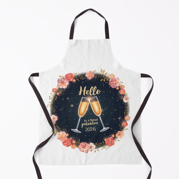 Item preview, Gold confetti, stars, flowers and champagne flutes on black background with "Happy New Year" text. designed and sold by PWDigitalArt.
