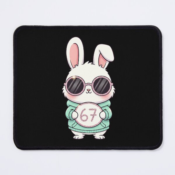 Item preview, 67 Funny Six Seven Gen Meme Rabbit Bunny Sunglasses Easter designed and sold by Intomindfood.