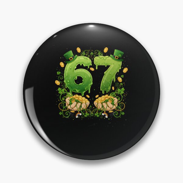 Item preview, 67 Meme Shamrocks Six Seven Shamrocks 6-7 St Patrick's Day  designed and sold by Intomindfood.