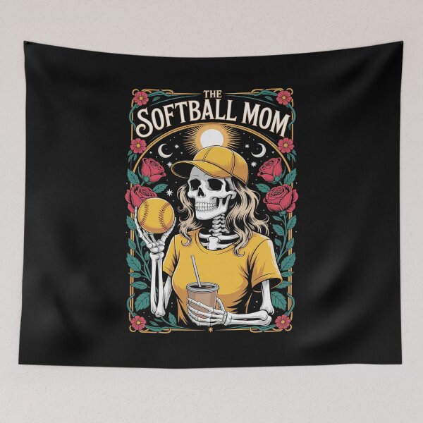 Artikelvorschau, Softball-Mama-Tarotkarte Skelett Sport entworfen und verkauft von Elenasriveras.