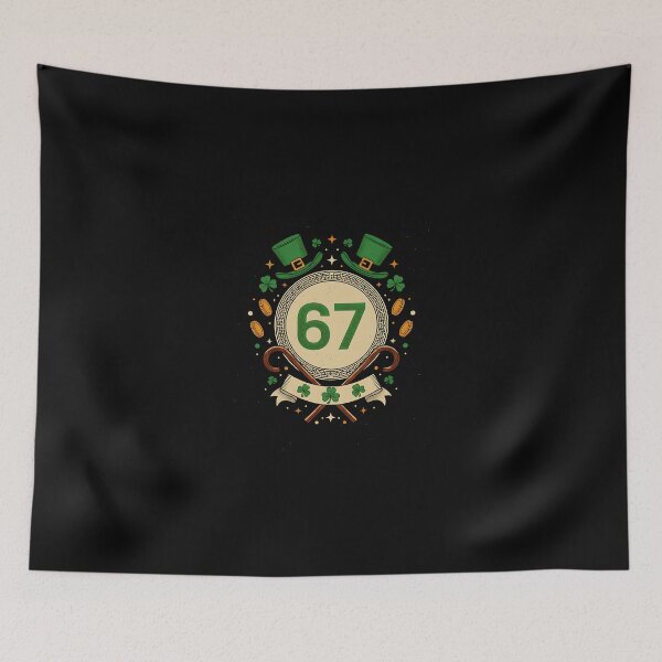 Item preview, 67 Meme Shamrocks Six Seven Shamrocks 6-7 St Patrick's Day  designed and sold by Intomindfood.