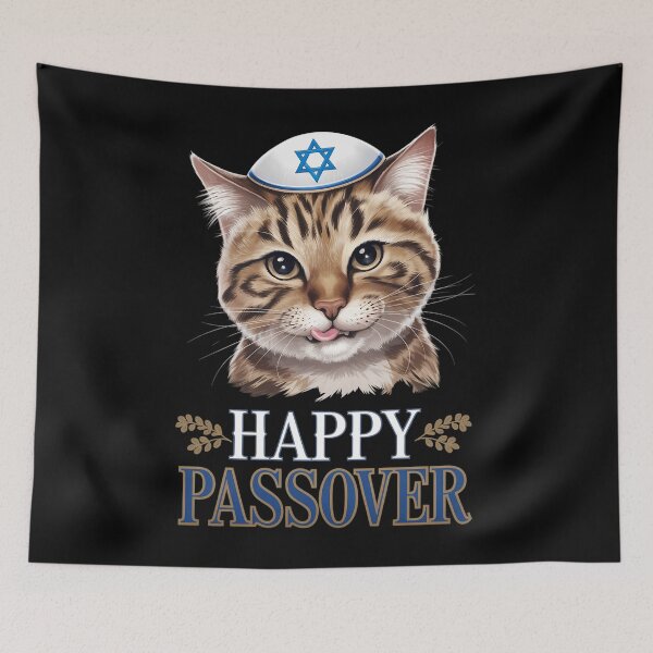 Item preview, Passover Happy Passover Cat Funny Seder Jewish Holiday designed and sold by CruelShadesSt.