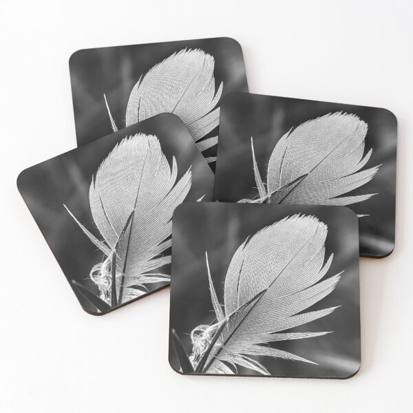 Item preview, Minimal Feather – Black and White Macro designed and sold by Rabee Khalil Photography.