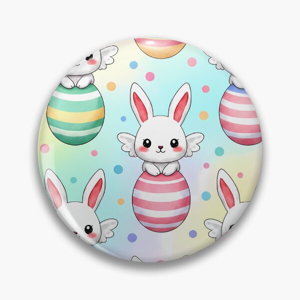 Item preview, Angel Bunny Delight – Seamless Easter Egg Pattern designed and sold by meesub.