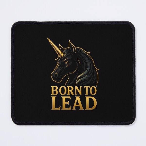 Item preview, Born To Lead – Luxury Alpha Unicorn Gold designed and sold by DreamiCanvas.